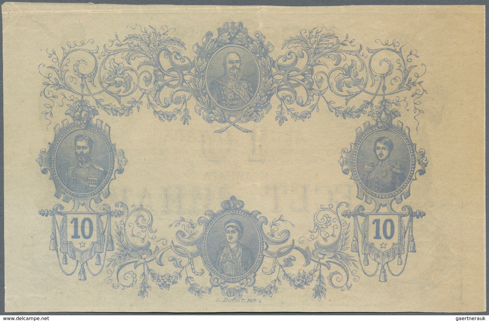 Serbia / Serbien: Kingdom Of Serbia 10 Dinara 1876, P.3, Very Rare And Seldom Offered Banknote In Gr - Servië