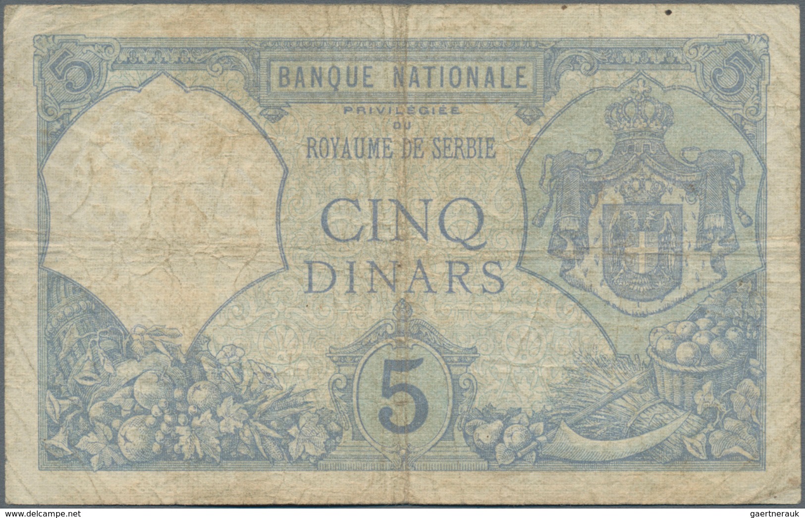 Serbia / Serbien: Chartered National Bank Of The Kingdom Of Serbia Pair With 10 Dinara 1893 P.10 (VF - Serbien