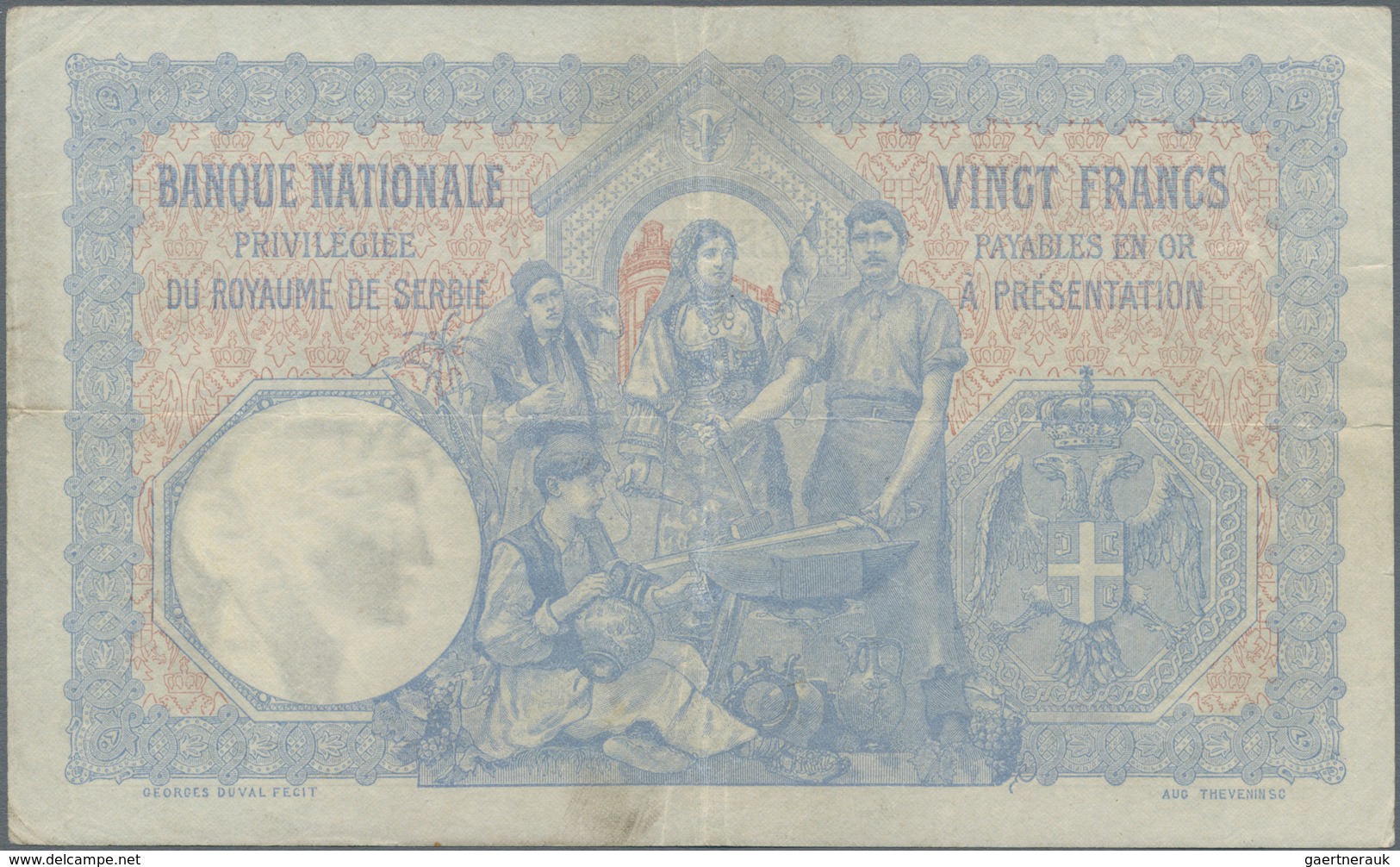 Serbia / Serbien: Chartered National Bank Of The Kingdom Of Serbia 20 Dinara 1905, P.11a, Rare And S - Serbia