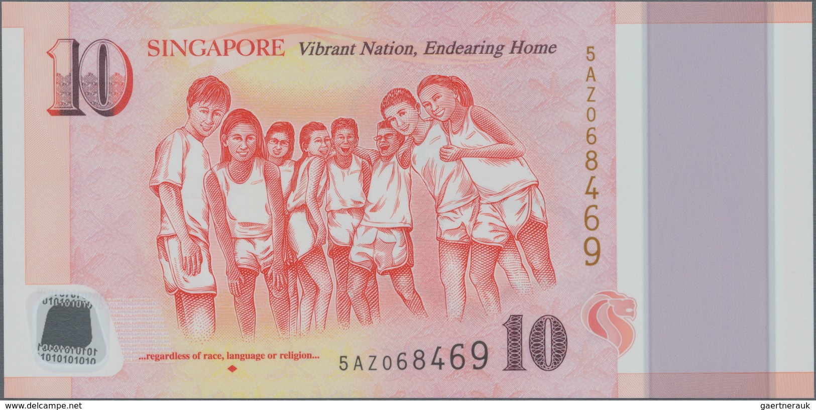 Singapore / Singapur: Monetary Authority of Singapore set with 6 banknotes of the 2015 series commem