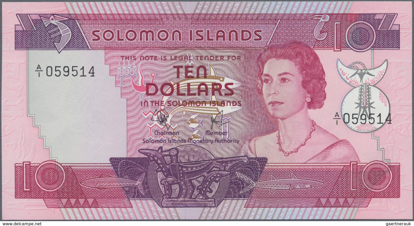 Solomon Islands: Solomon Islands Monetary Authority Set With 3 Banknotes 2, 5 And 10 Dollars ND(1977 - Salomonseilanden