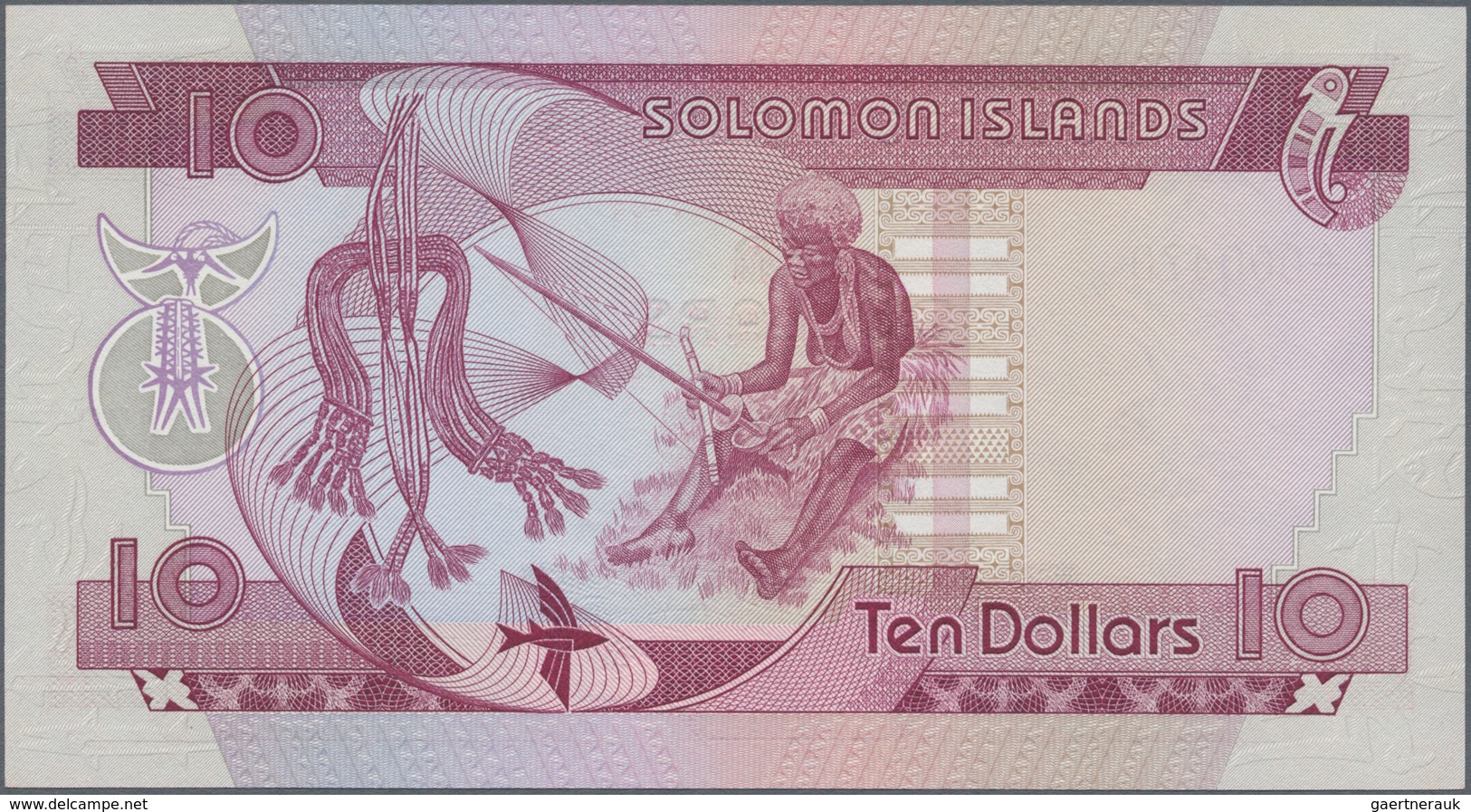 Solomon Islands: Solomon Islands Monetary Authority 10 Dollars ND(1977), P.7a With Low Serial Number - Salomonseilanden