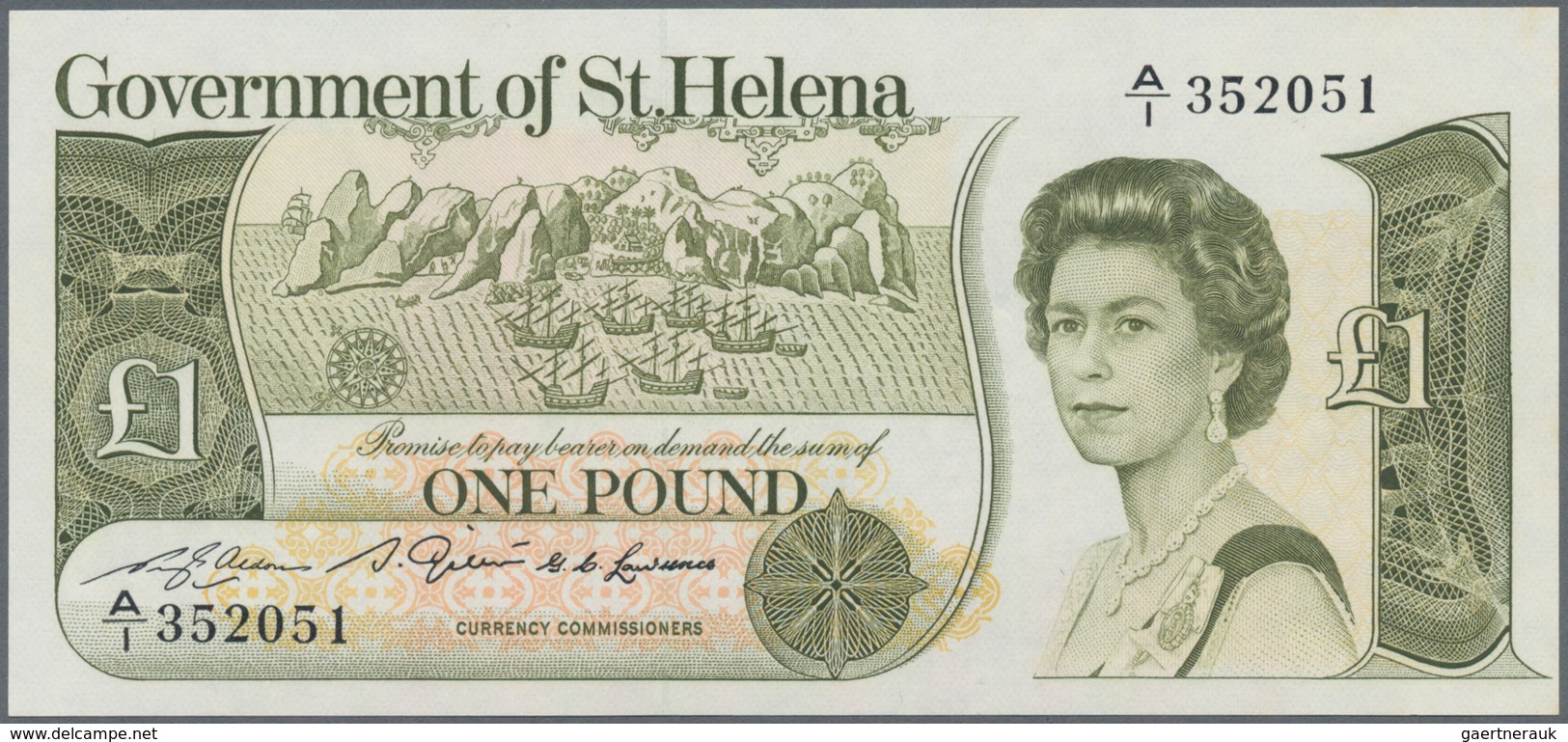 St. Helena: Nice Set With 5 Banknotes Including 2x 1 Pound ND(1981) P.9 With Running Serial Numbers - Isla Santa Helena