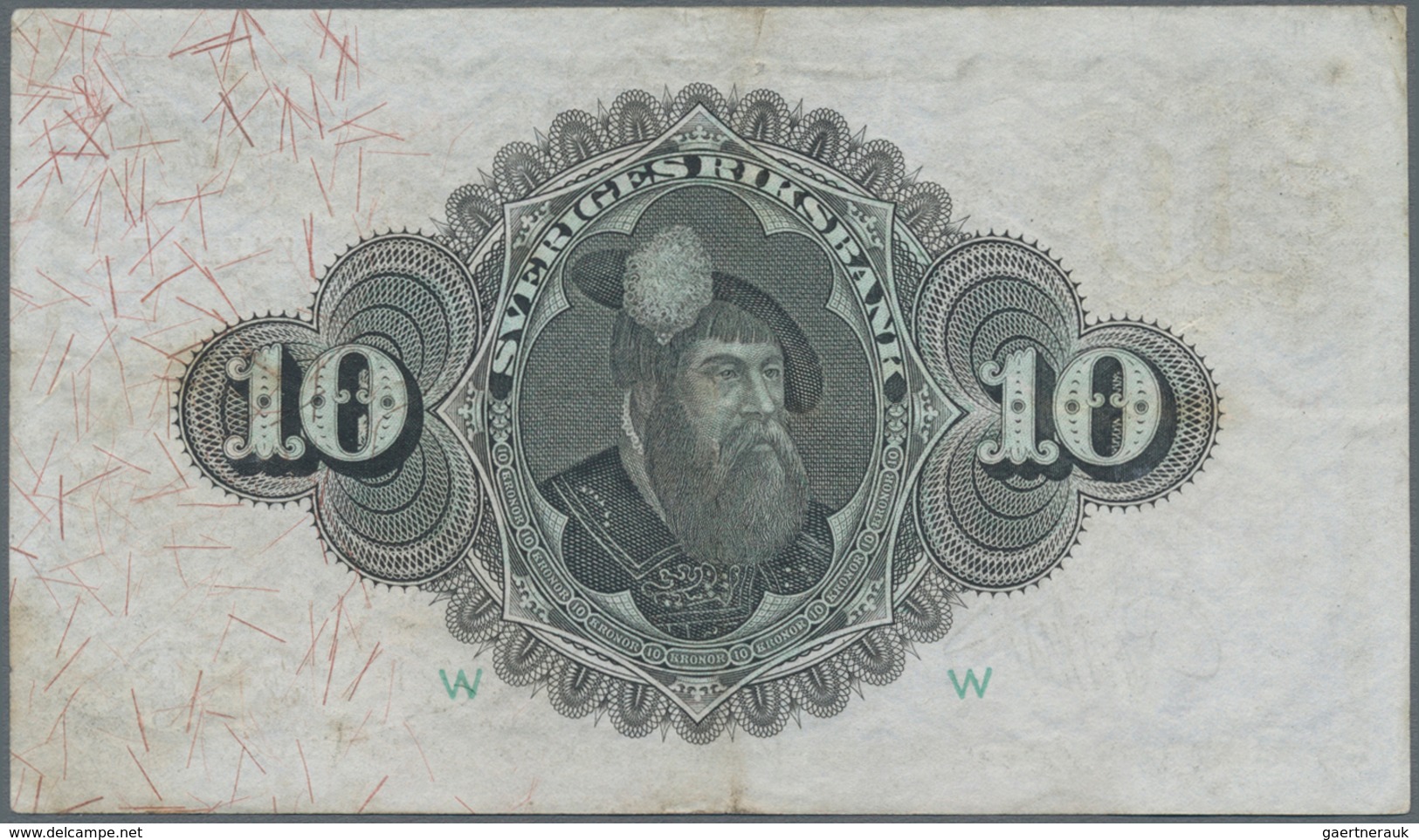 Sweden / Schweden: Sveriges Riksbank 10 Kronor 1903, P.20f, Vertically Folded, Tiny Dint At Upper Le - Schweden