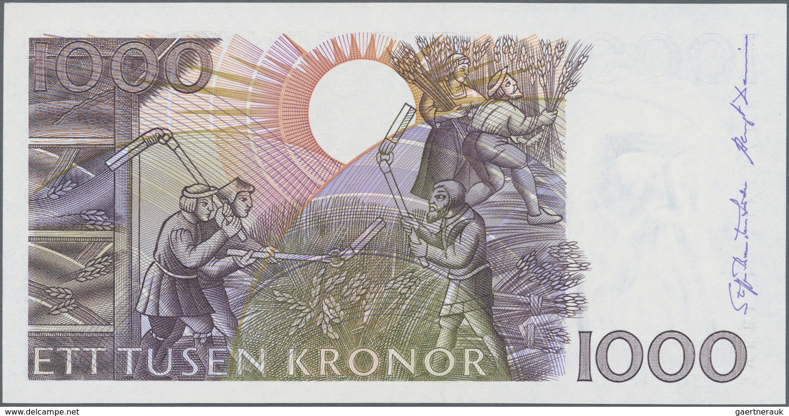 Sweden / Schweden: 1000 Kronor (199)2, P.60, Very Popular Banknote In Perfect UNC Condition. - Schweden