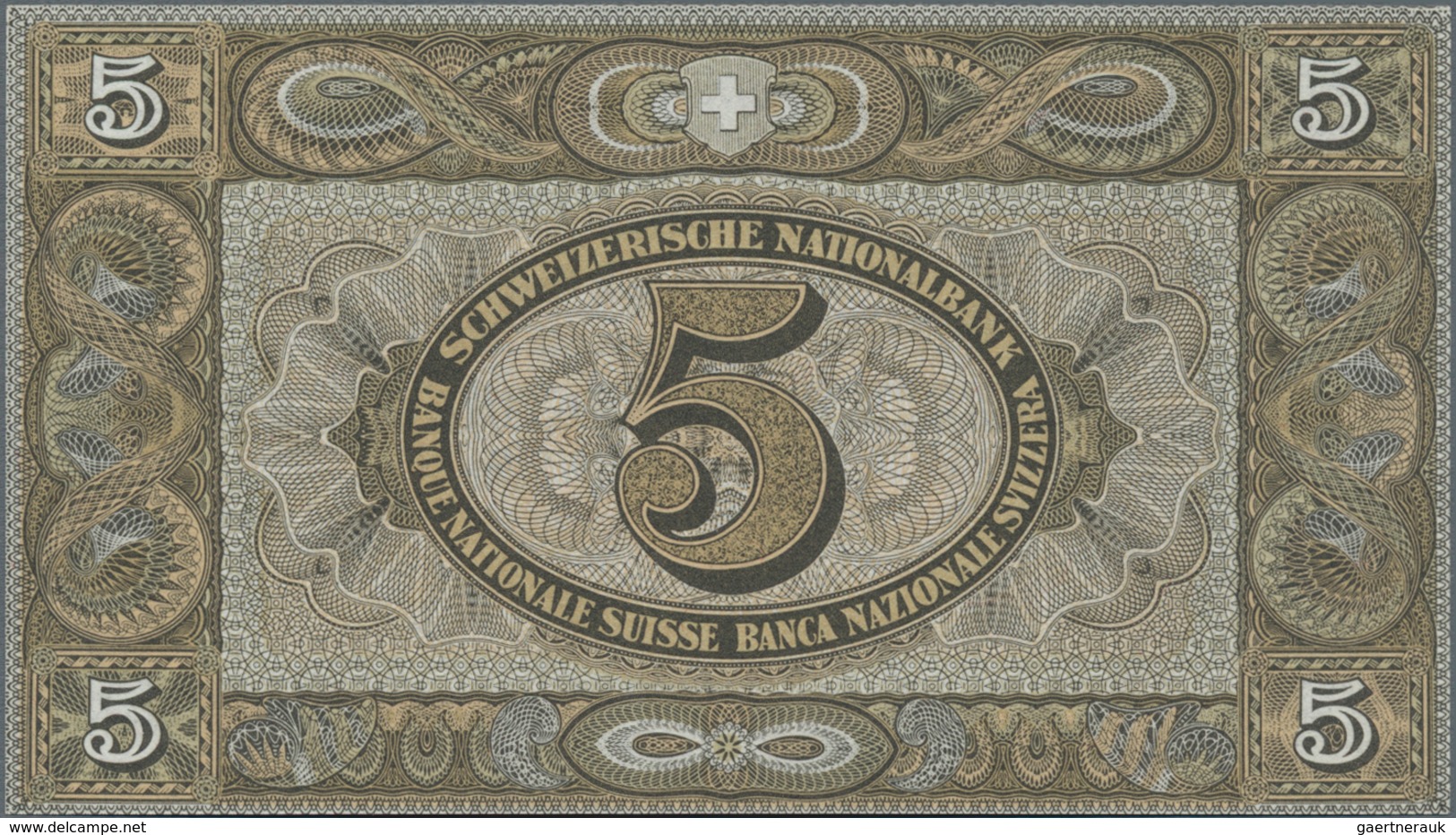 Switzerland / Schweiz: Schweizerische Nationalbank 5 Franken 1947, P.11m In Perfect UNC Condition. - Schweiz