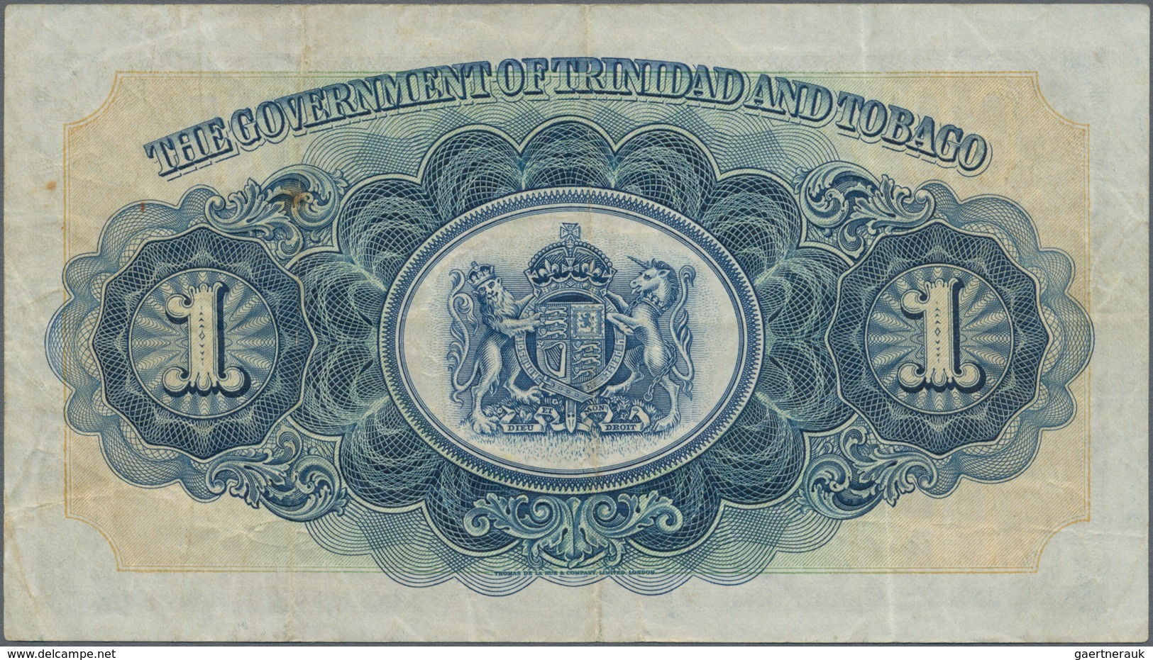 Trinidad & Tobago: 1 Dollar 1942, P.5c, Still Great Original Shape With A Few Soft Folds And Minor S - Trinidad Y Tobago