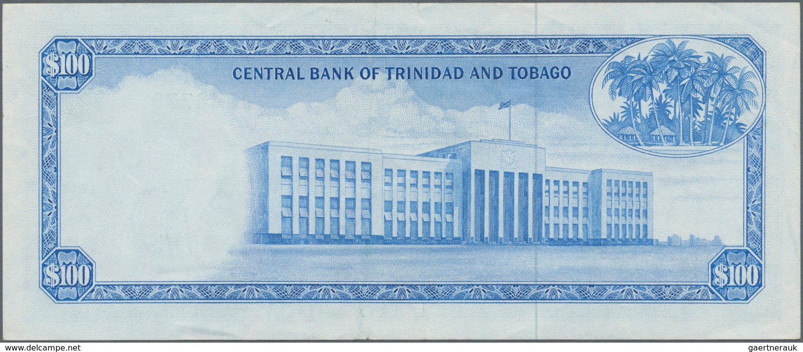 Trinidad & Tobago: 100 Dollars L.1964 With Signature: V. E. Bruce, P.35a, Very Nice With Bright Colo - Trinidad & Tobago