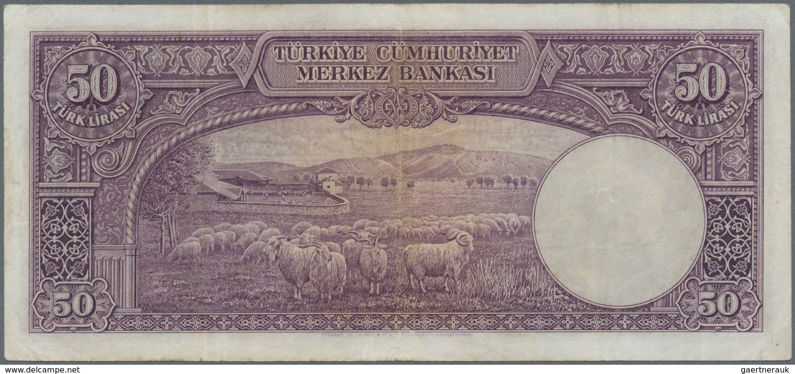 Turkey / Türkei: 50 Lirasi L. 1930 (1937-1939) "Atatürk" - 2nd Issue, P.129, Very Rare Note In Great - Turquia