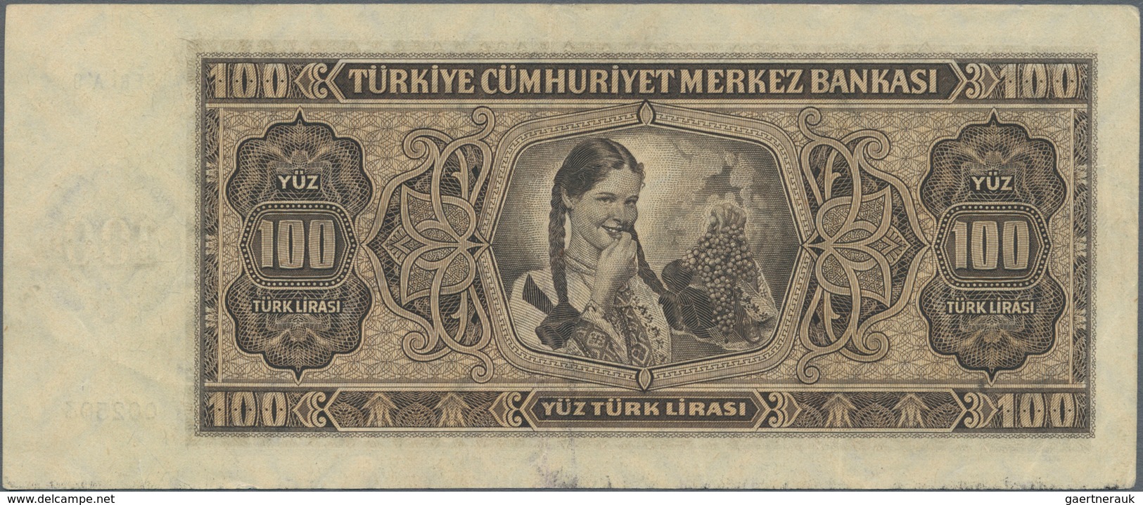 Turkey / Türkei: 100 Lira L.1930 (1942), P.144a In VF/VF+ Condition. - Turquia