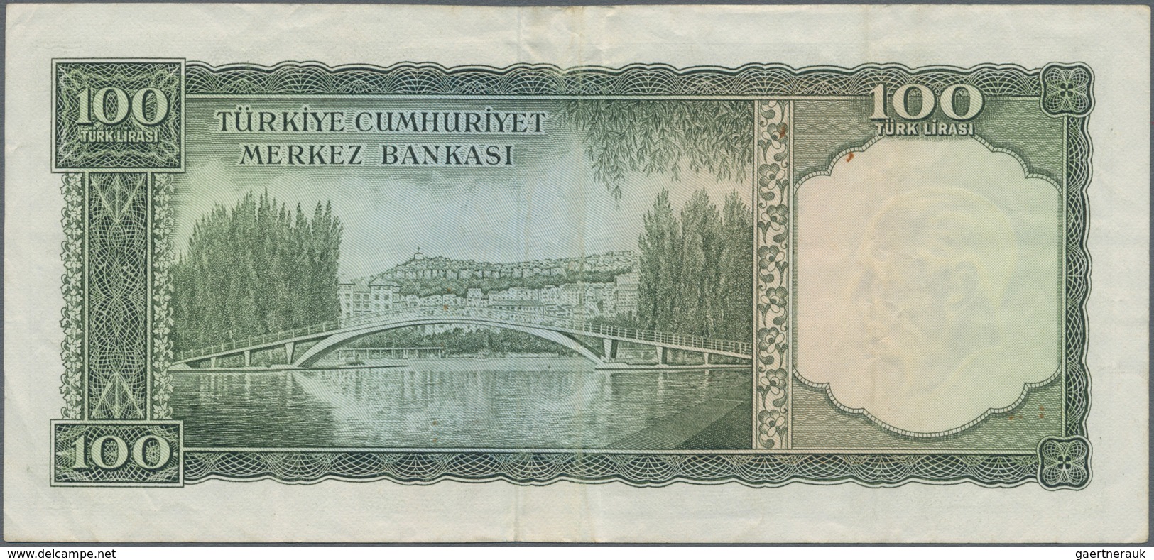 Turkey / Türkei: Pair With 10 Lira L.1930 (1951-61) P.161 (F+) And 100 Lira L.1930 (1951-65) P.177 ( - Türkei