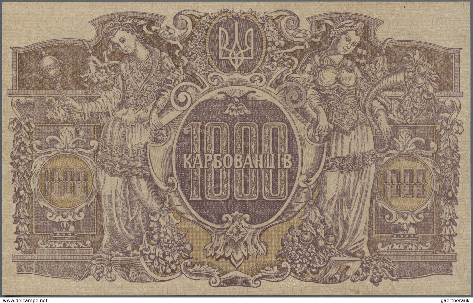 Ukraina / Ukraine: 1000 Karbovantsiv ND(1918), Watermark Wavy Line, P.35a In UNC Condition. - Ucrania