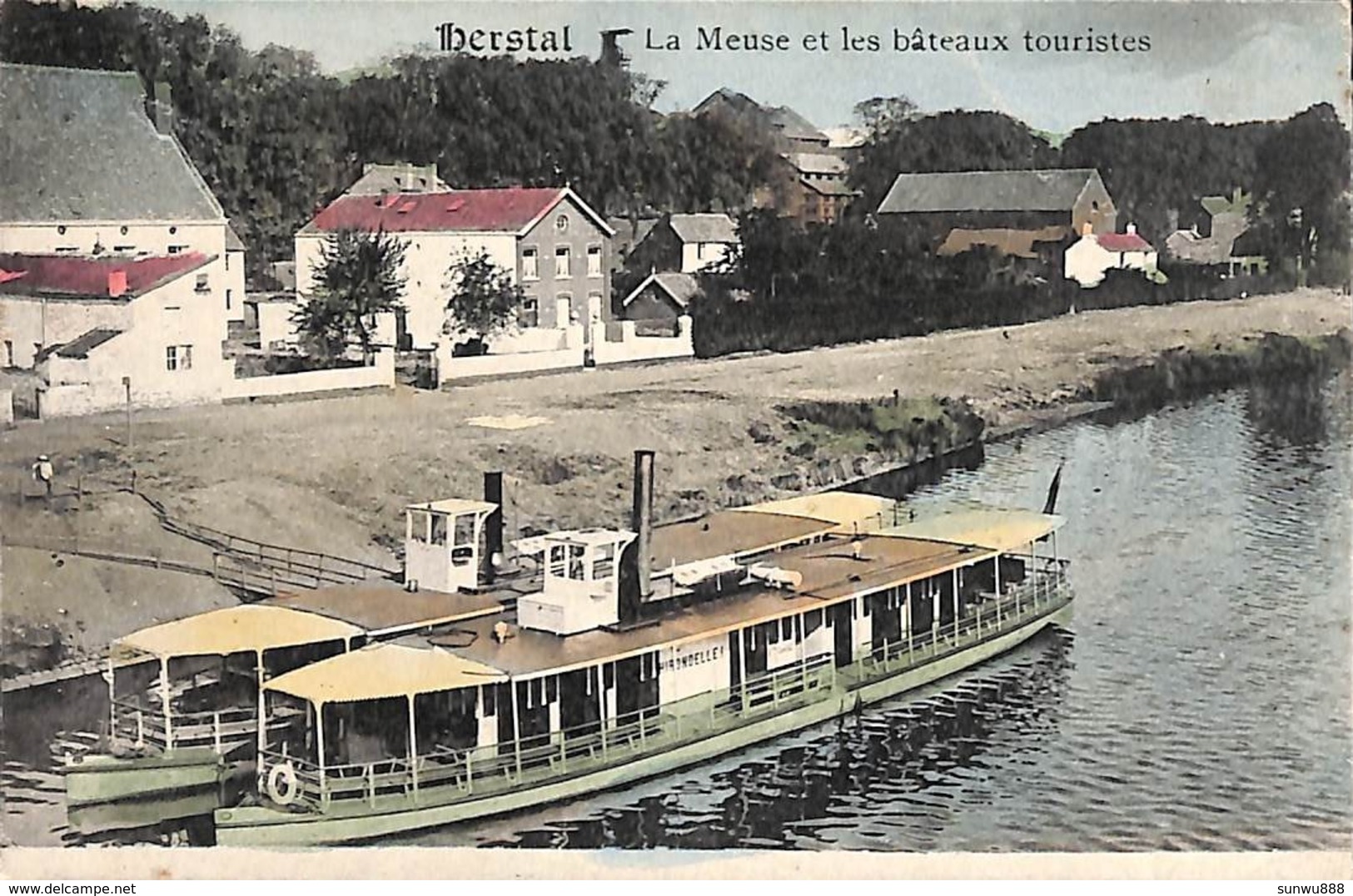 Herstal - La MEuse Et Les Bâteaux Touristes (colorisée, Edit. E Dumont) - Herstal