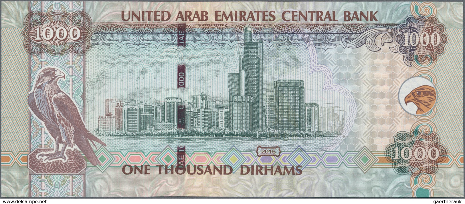 United Arab Emirates / Vereinigte Arabische Emirate: United Arab Emirates Central Bank 1000 Dirhams - Emiratos Arabes Unidos