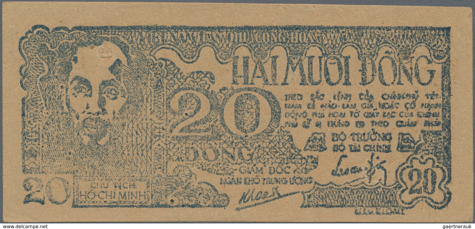 Vietnam: 20 Dong ND(1948), P.25a With Watermark ‘Circle And Star’ In UNC Condition. - Vietnam