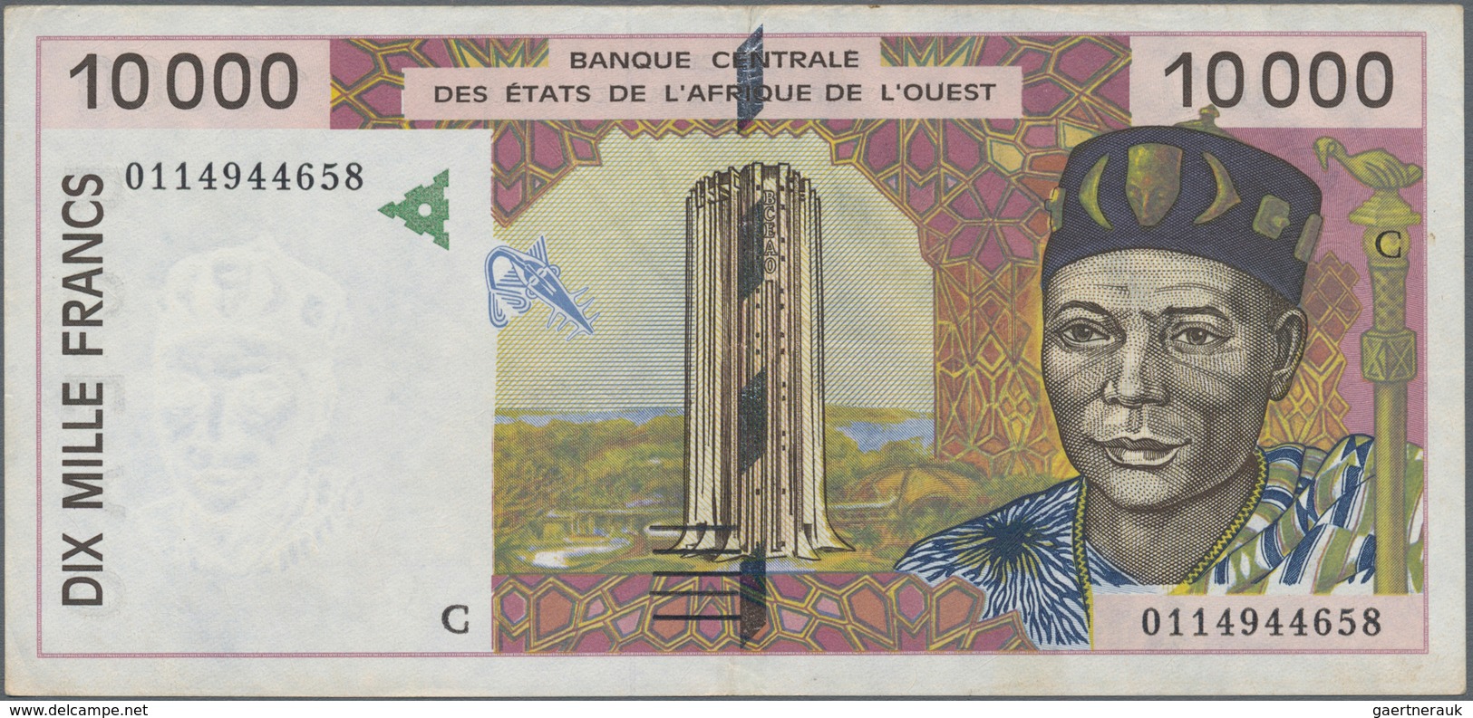 West African States / West-Afrikanische Staaten: Set With 3 Banknotes Comprising 10.000 Francs (20)0 - Westafrikanischer Staaten