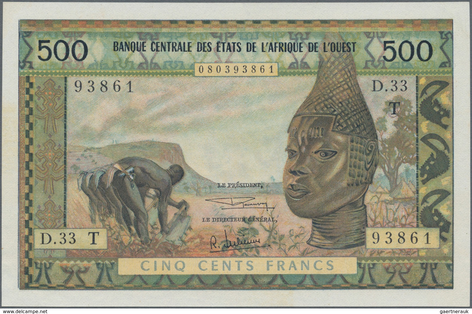 West African States / West-Afrikanische Staaten: 500 Francs ND, Letter “T” = TOGO, P.802Tg, Tiny Din - Estados De Africa Occidental