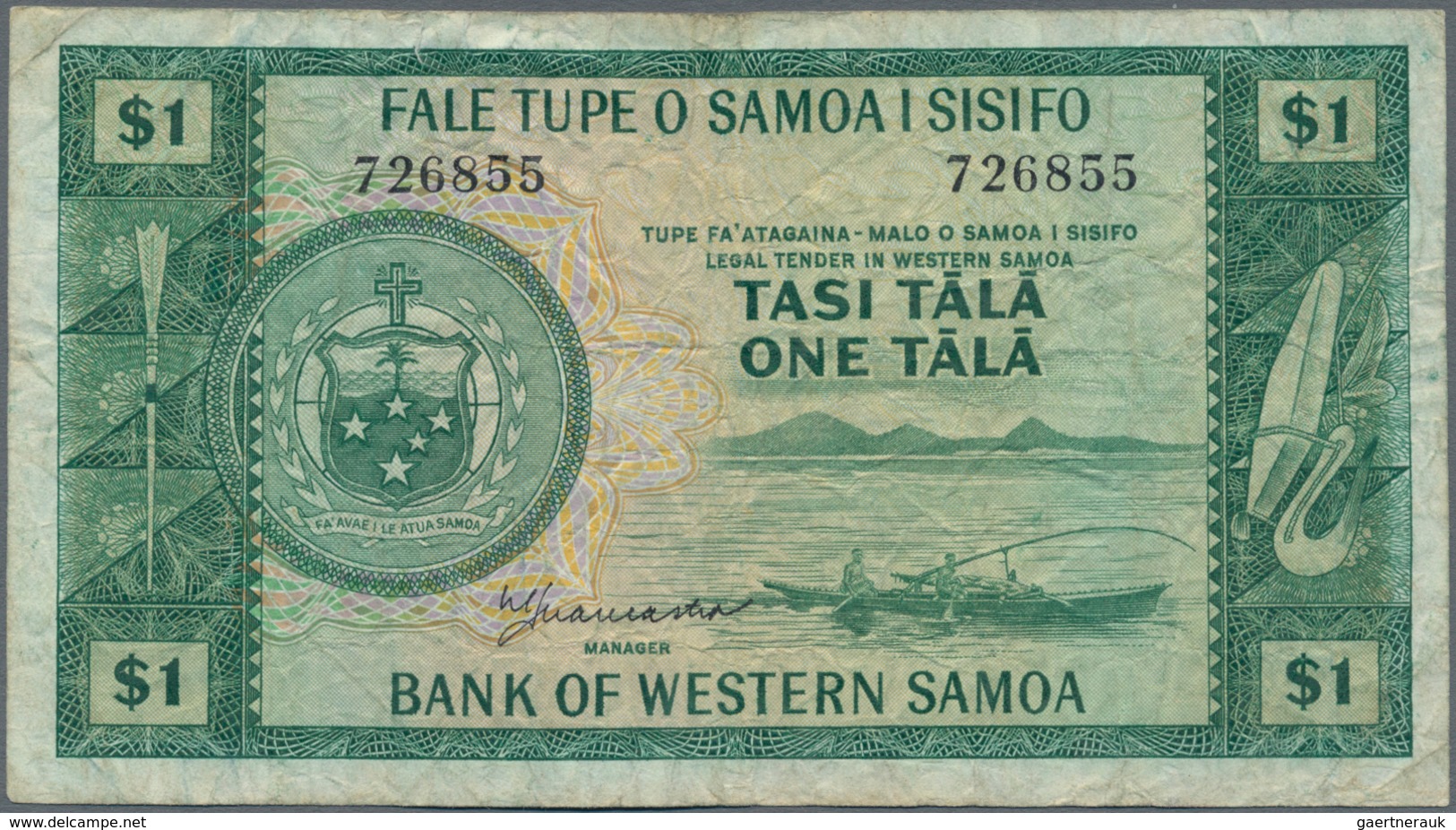 Western Samoa / West-Samoa: Pair With 1 And 2 Tala ND(1967), P.16b, 17a, Both In Used Condition With - Samoa