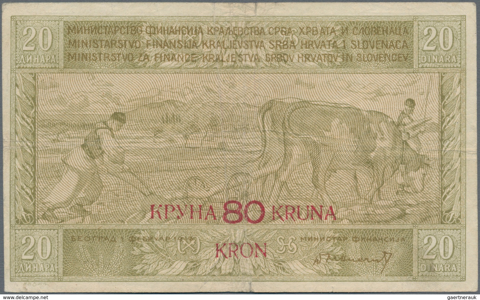 Yugoslavia / Jugoslavien: Kingdom of Serbs, Croats & Slovenes – Ministry of Finance, set with 9 bank