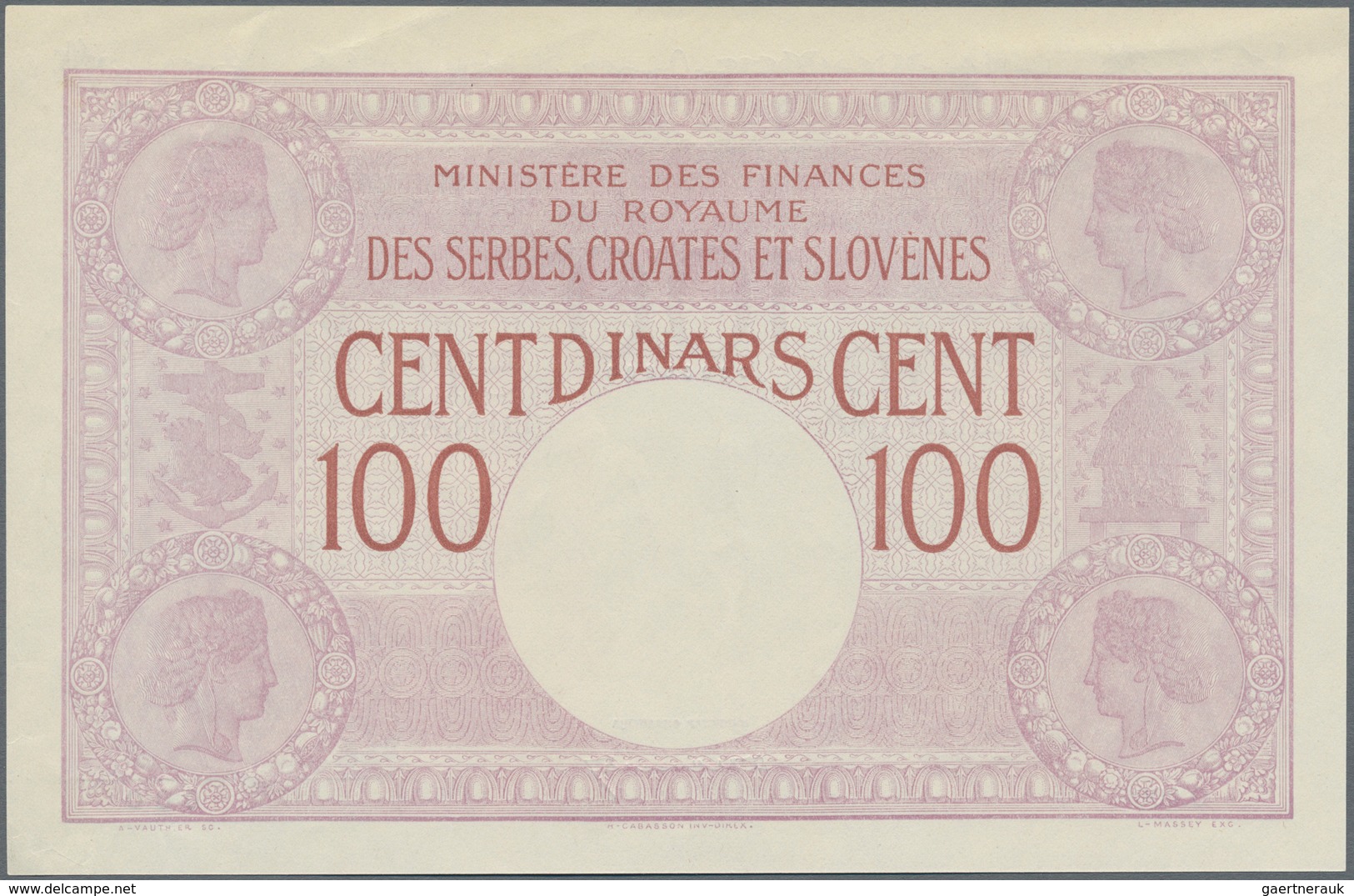 Yugoslavia / Jugoslavien: Kingdom Of Serbs, Croats And Slovenes 400 Kruna On 100 Dinara ND(1919) SPE - Yugoslavia