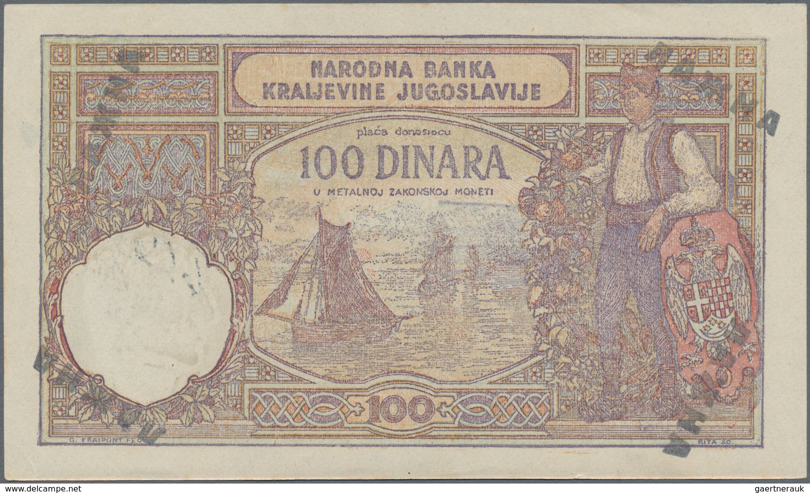 Yugoslavia / Jugoslavien: Kingdom of Yugoslavia set with 5 banknotes comprising 100 Dinara 1929 with