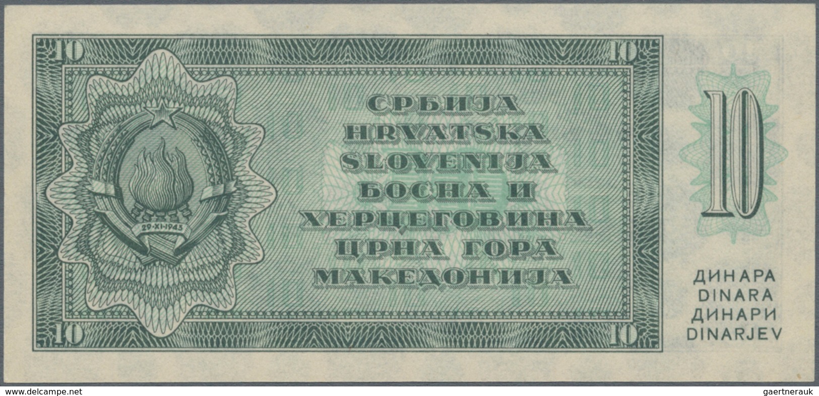 Yugoslavia / Jugoslavien: Pair With 5 And 10 Dinara 1950 Unissued Series, P.67R And 67S, Both In Per - Jugoslawien