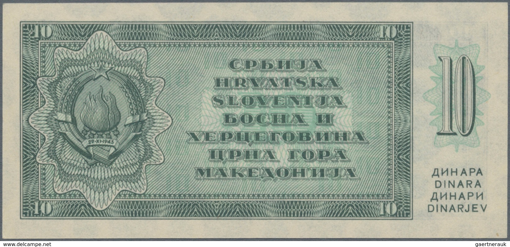 Yugoslavia / Jugoslavien: Pair With 5 And 10 Dinara 1950 Unissued Series, P.67R And 67S, Both In Per - Joegoslavië