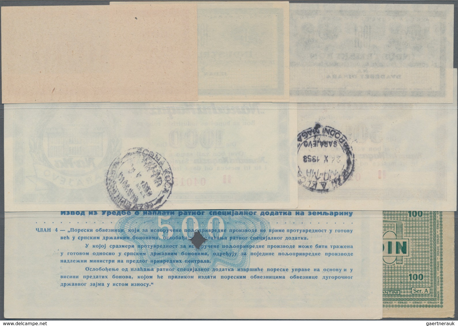 Yugoslavia / Jugoslavien: Huge Lot With 33 Regional And Local Issues, Comprising 1, 10 And 100 Dinar - Yugoslavia