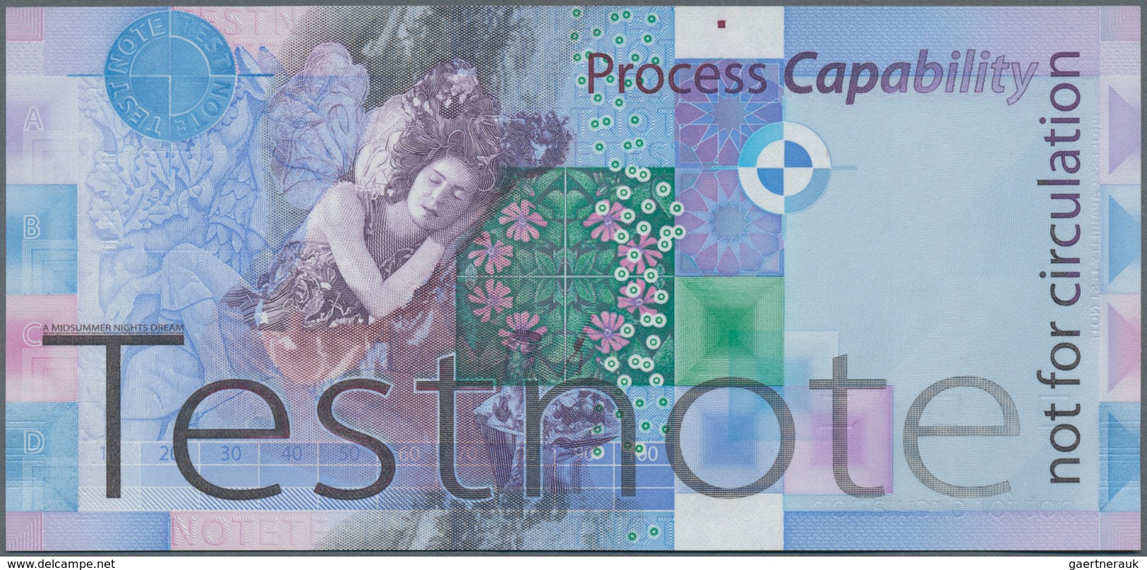 Testbanknoten: Great Britain: Test Note Printed By De La Rue Currency With Portrait Of John Coltrane - Fiktive & Specimen