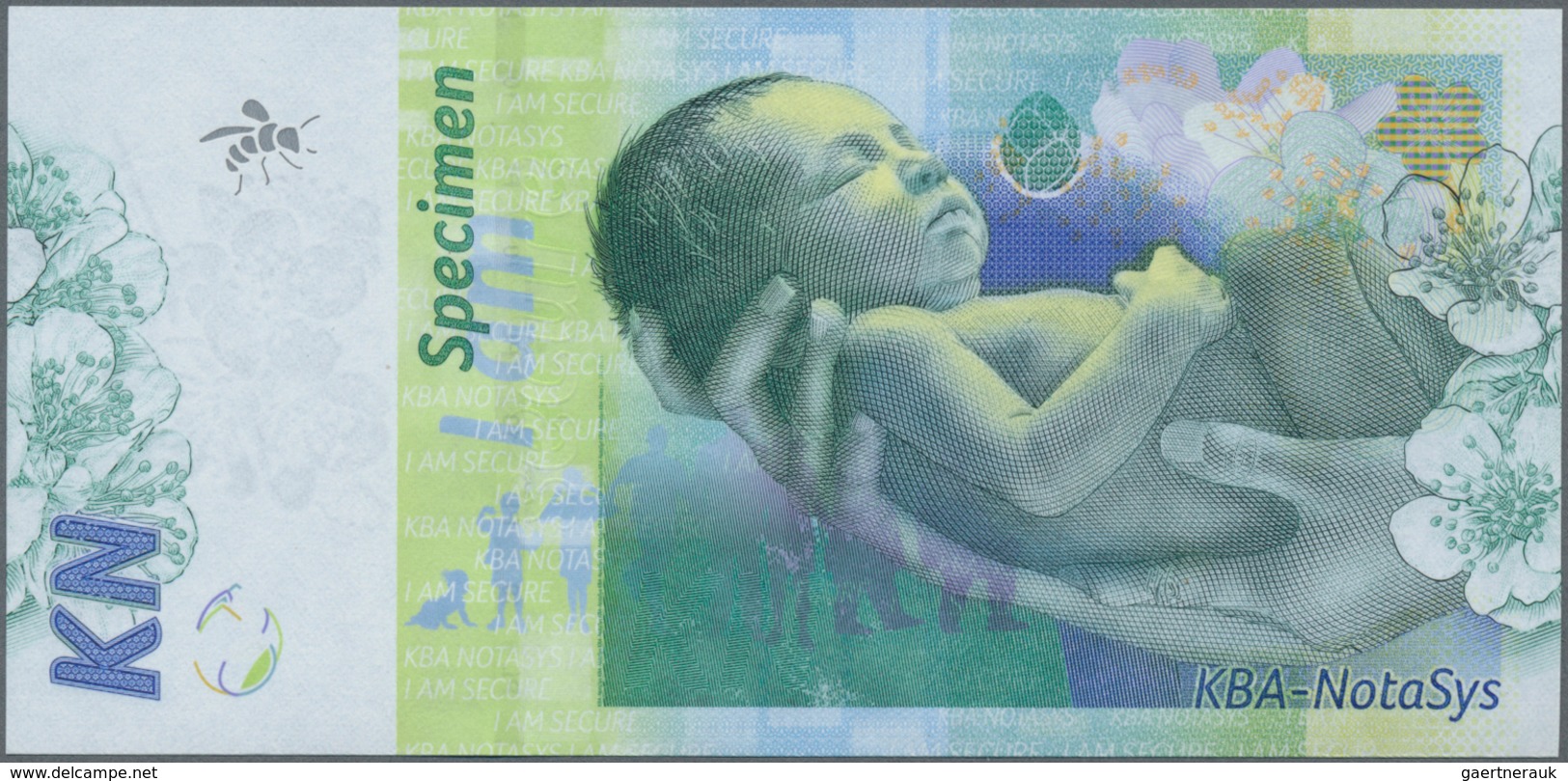 Testbanknoten: Test Note KBA-Notasys 2016, One Of Three In The Generation Series That Depicts The Ea - Specimen