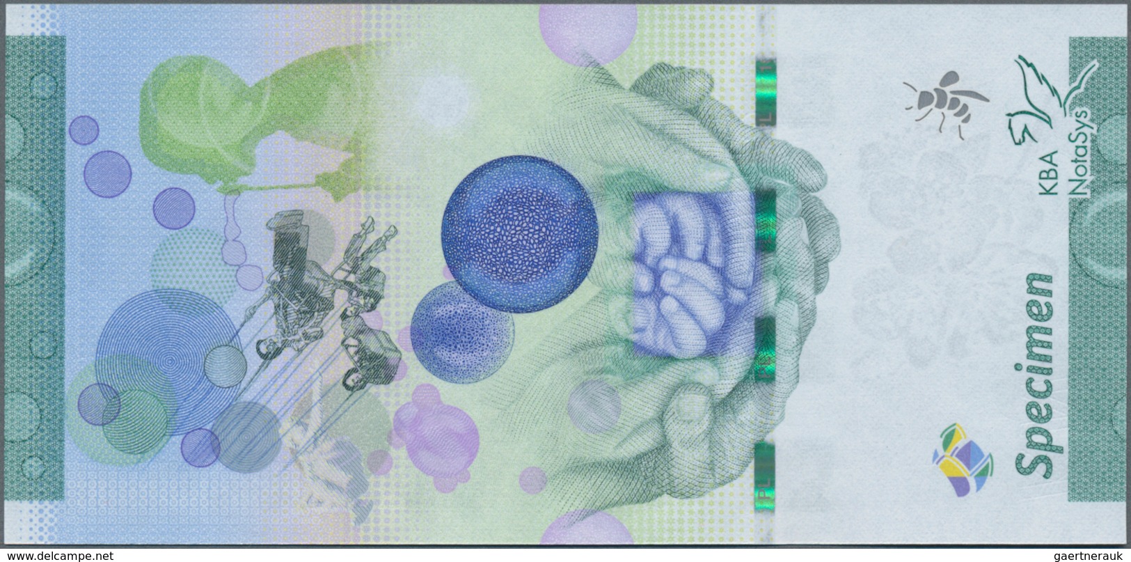 Testbanknoten: Test Note KBA-Notasys 2016, One Of Three In The Generation Series That Depicts The Ea - Specimen