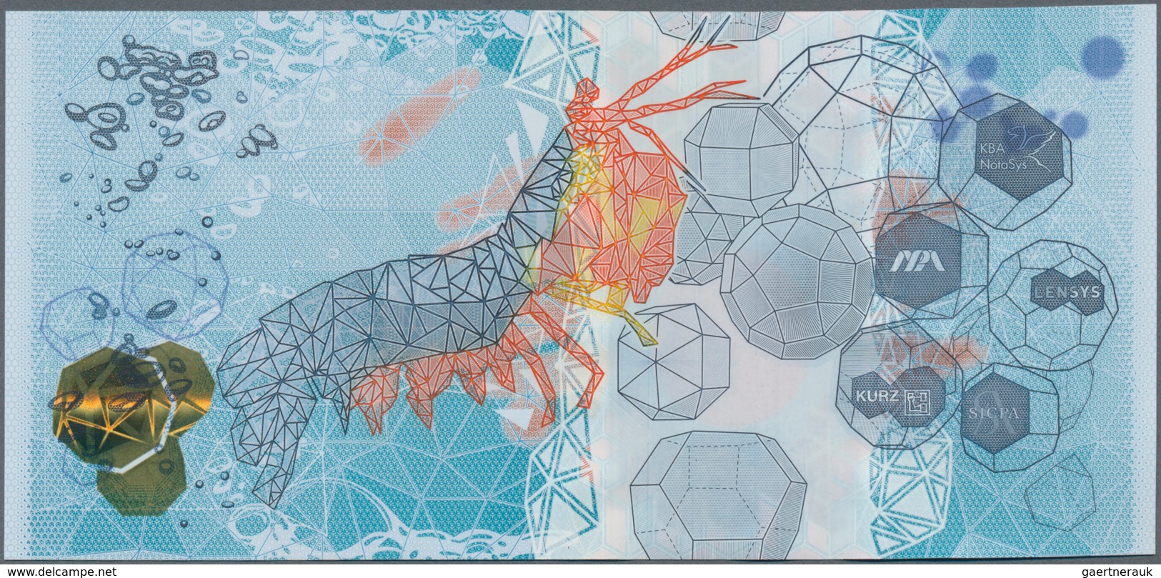 Testbanknoten: 2018 Polymer Test Note “Susi Optics 2018” By KBA-Notasys And Some Of The Industry's L - Specimen