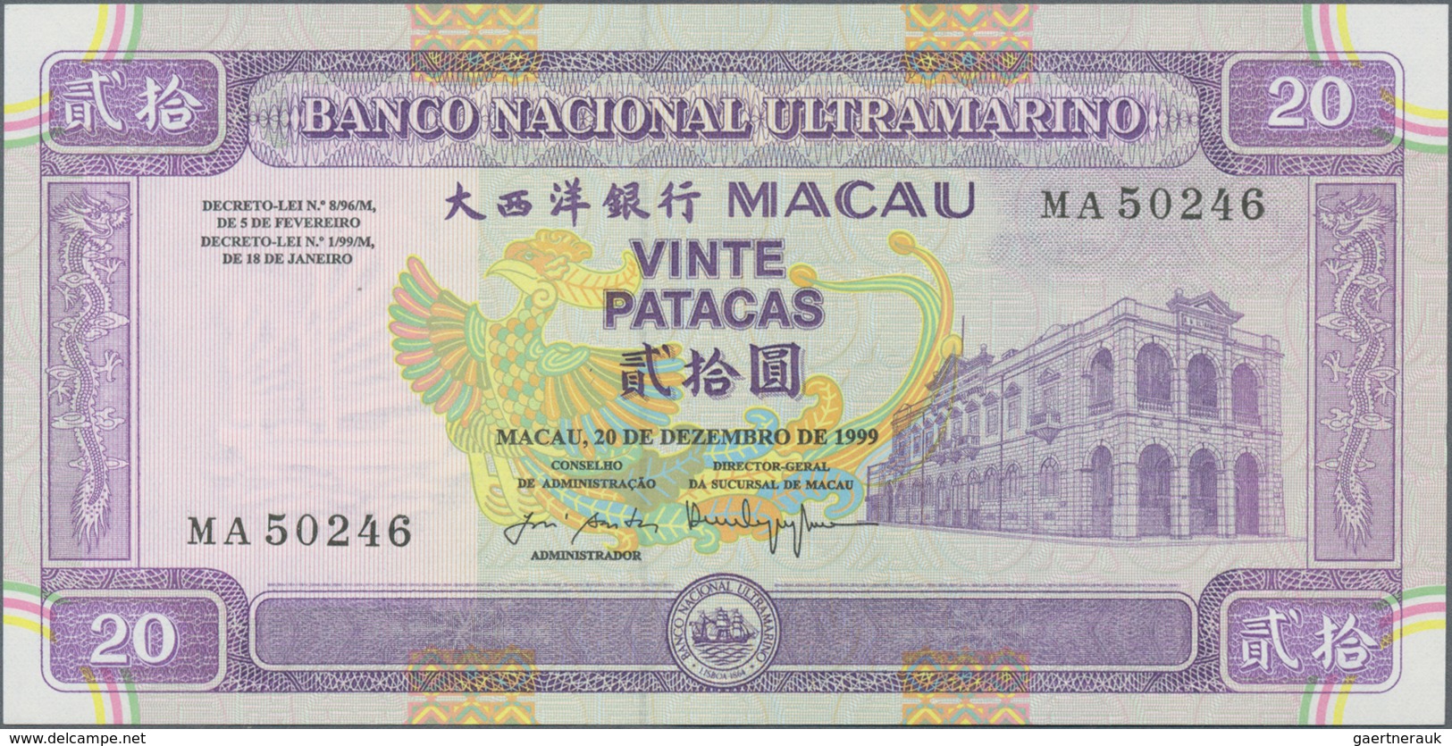 Macau / Macao: Original Folder By The Banco Nacional Ultramarino For The Issue Of The New Banknote S - Macao