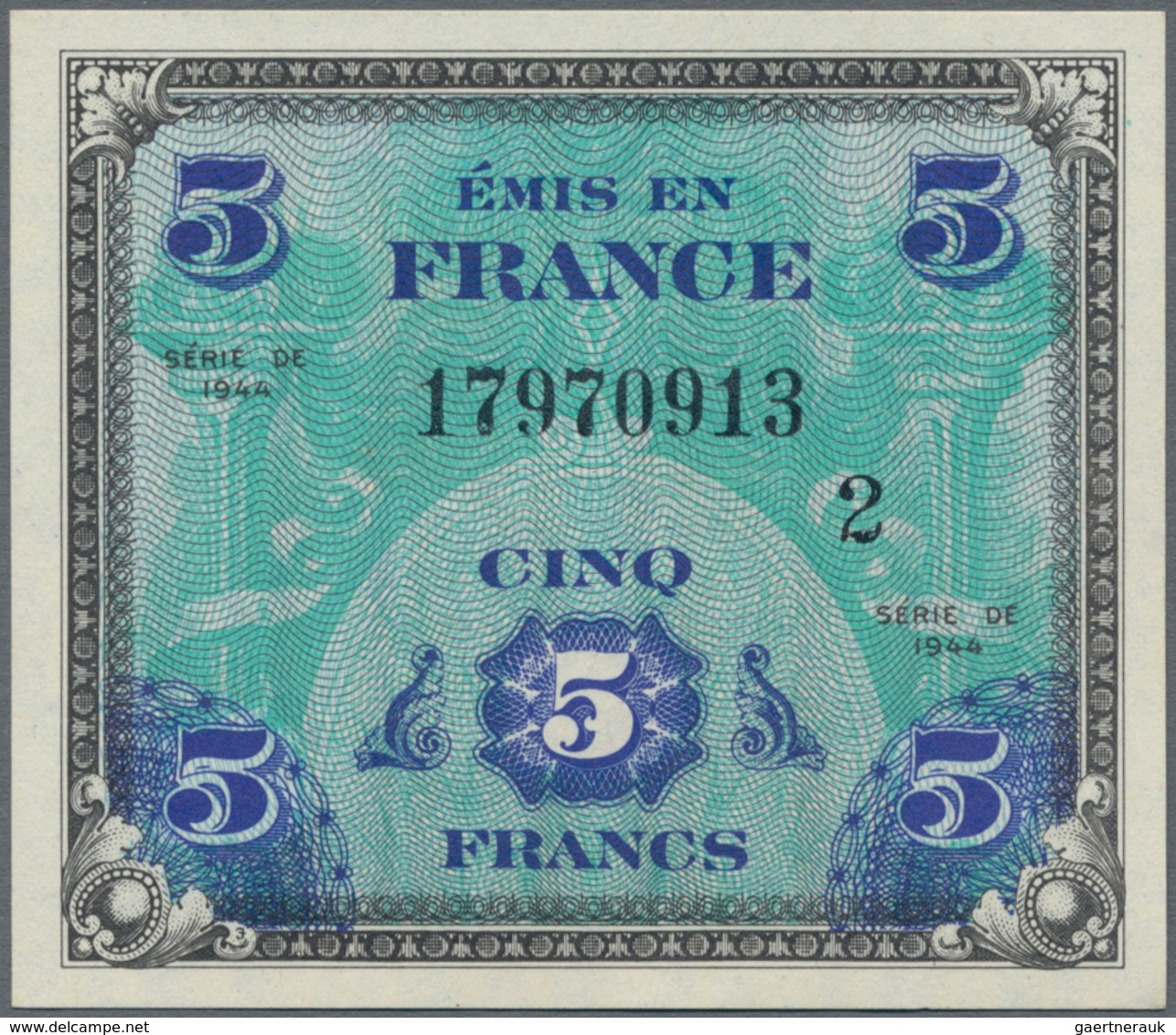 France / Frankreich: Huge Lot With 271 Banknotes Series 1944 Including 229 Pcs. 2 Francs (UNC), 19x - Otros & Sin Clasificación