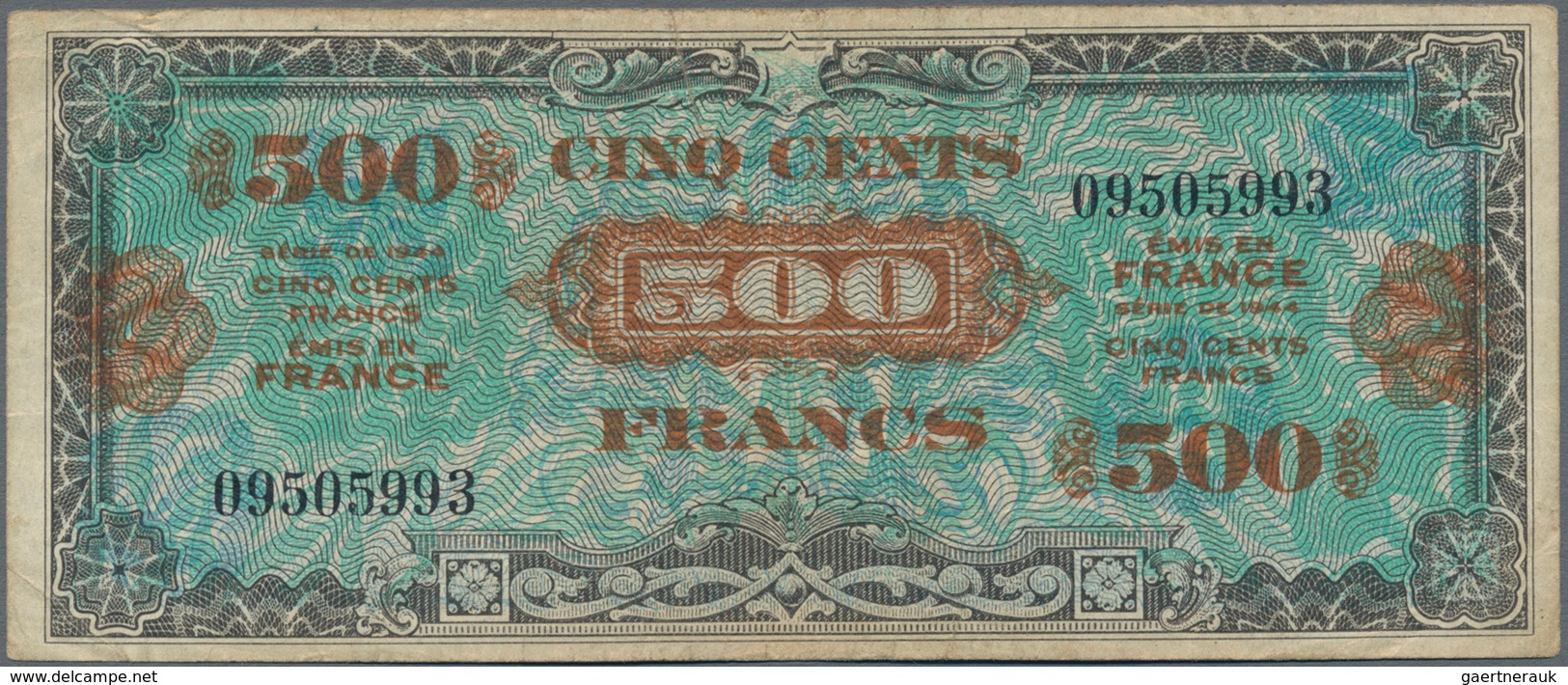 France / Frankreich: Huge Lot With 271 Banknotes Series 1944 Including 229 Pcs. 2 Francs (UNC), 19x - Otros & Sin Clasificación