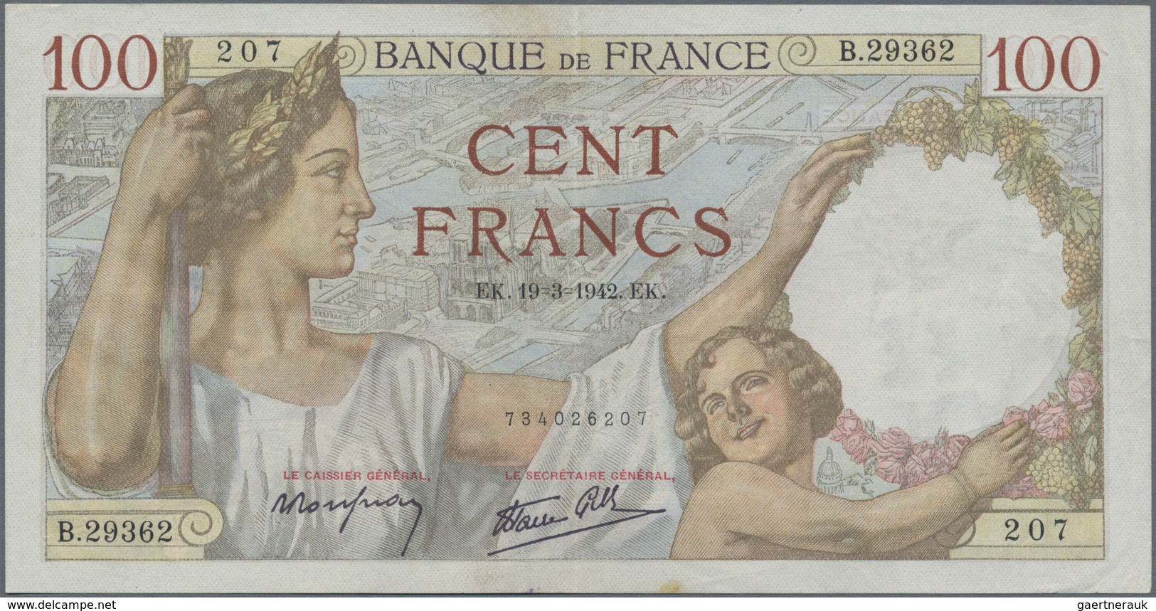 France / Frankreich: Huge Lot With 54 Banknotes 1940's Comprising 50 Pcs. 100 Francs 1940-42 P.94 (F - Sonstige & Ohne Zuordnung