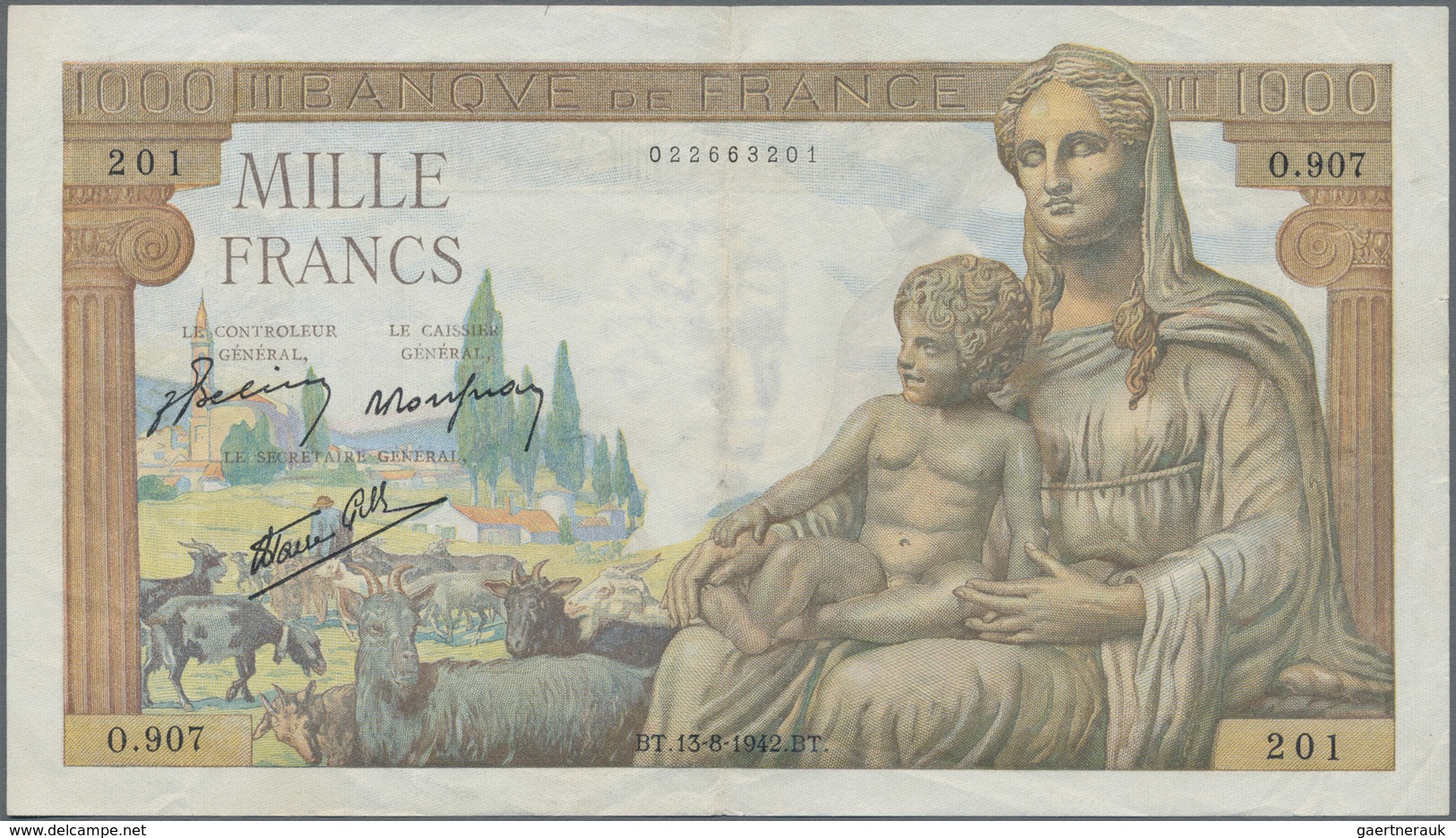 France / Frankreich: Huge Lot With 54 Banknotes 1940's Comprising 50 Pcs. 100 Francs 1940-42 P.94 (F - Andere & Zonder Classificatie