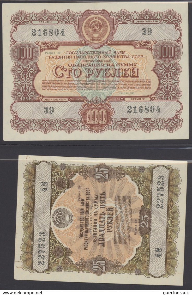 Russia / Russland: Collectors Album with 40 lottery tickets 1932-1992 in VF to UNC condition. (40 pc