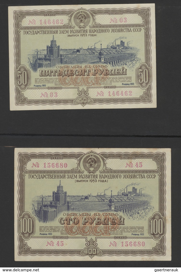 Russia / Russland: Collectors Album with 40 lottery tickets 1932-1992 in VF to UNC condition. (40 pc