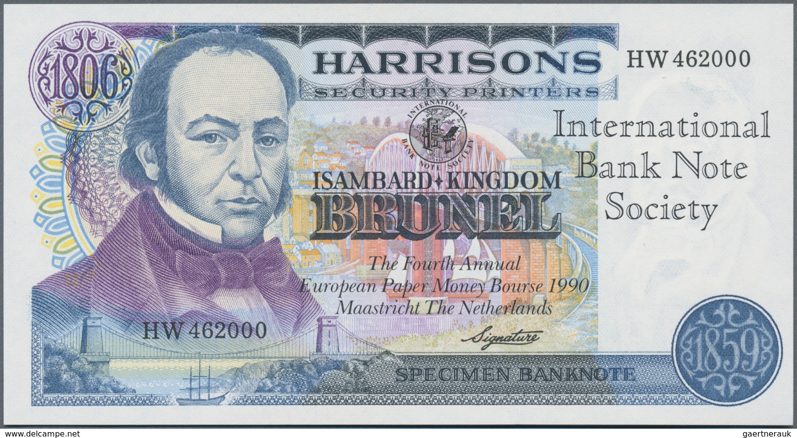 Testbanknoten: Huge Lot With 56 Pcs. Testnotes, Advertising Notes And Watermark Paper, Comprising Fo - Specimen