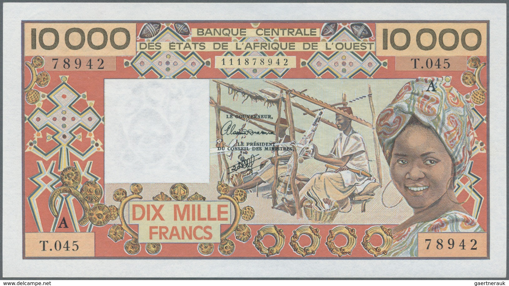Africa / Afrika: Collectors Book With 97 Banknotes From French West Africa, Ivory Coast, Burkina Fas - Sonstige – Afrika