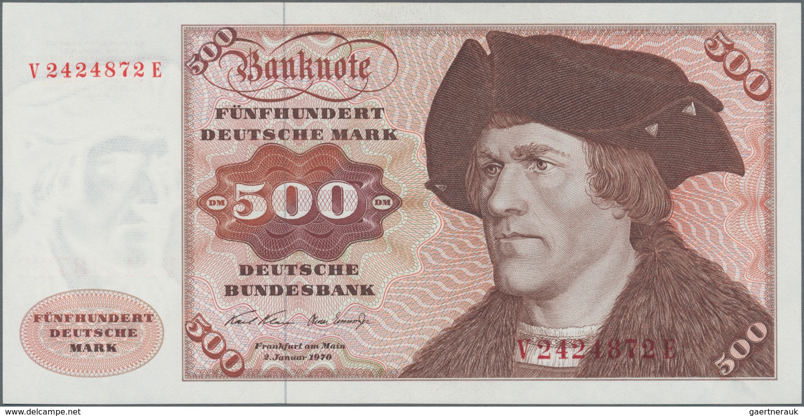 Deutschland - Bank Deutscher Länder + Bundesrepublik Deutschland: Fortlaufend Nummeriertes Paar 500 - Sonstige & Ohne Zuordnung