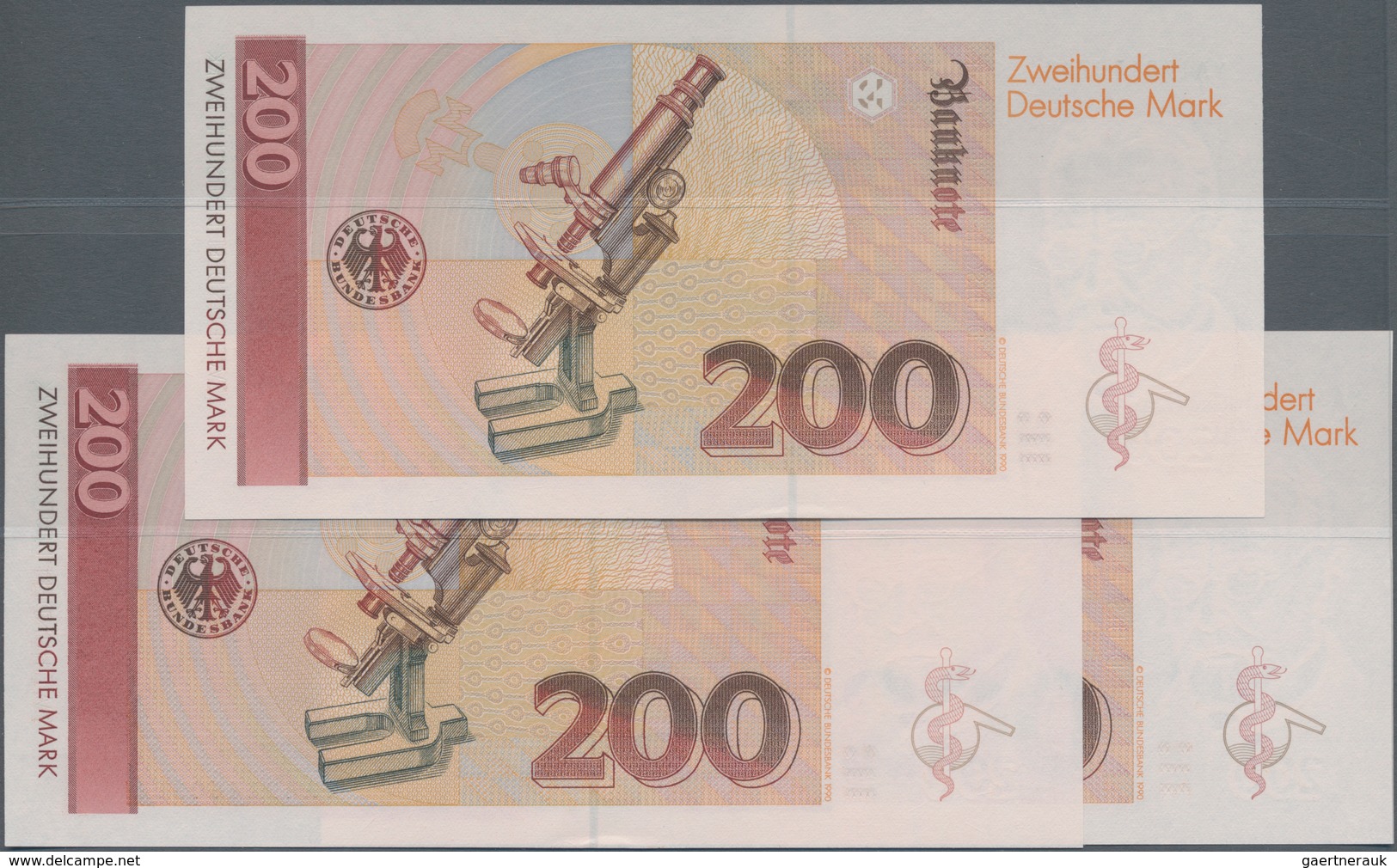 Deutschland - Bank Deutscher Länder + Bundesrepublik Deutschland: Kleines Lot Mit 3 Banknoten Zu 200 - Other & Unclassified