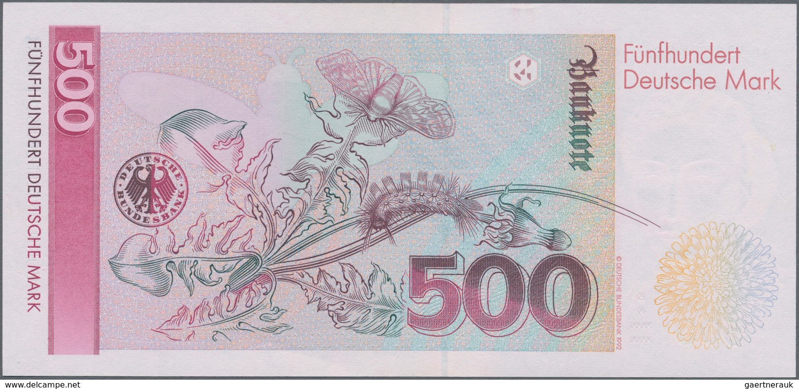 Deutschland - Bank Deutscher Länder + Bundesrepublik Deutschland: 500 DM 1991, Ro.301a In Kassenfris - Other & Unclassified