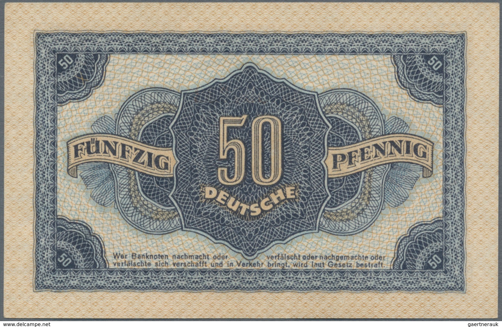 Deutschland - DDR: Sehr schönes Lot mit 9 Banknoten, dabei 10 Mark 1948 mit Klebemarke Ro.334c (VF),