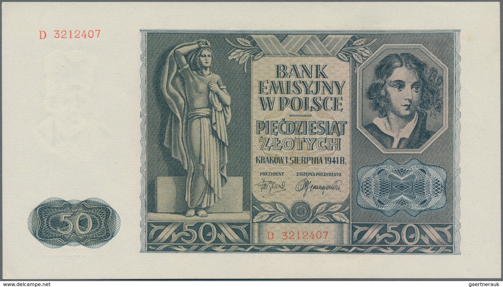 Deutschland - Nebengebiete Deutsches Reich: Generalgouvernement Polen, Lot mit 11 Banknoten, dabei 1