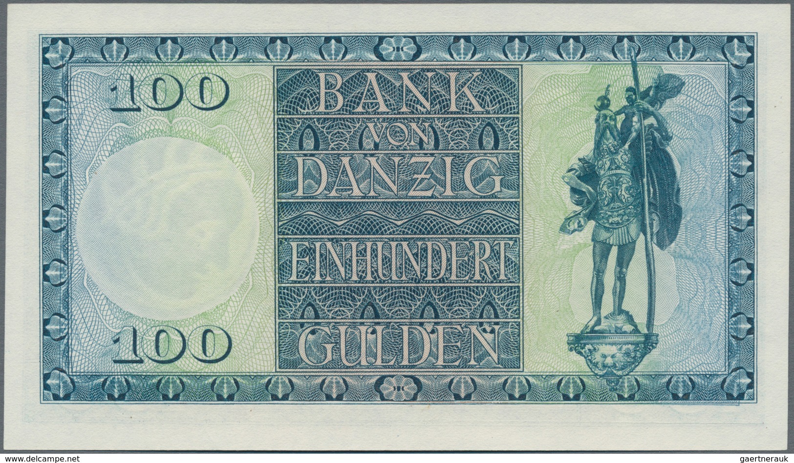 Deutschland - Nebengebiete Deutsches Reich: Danzig - Bank Von Danzig, 100 Gulden 01.08.1931, Ro.841 - Autres & Non Classés