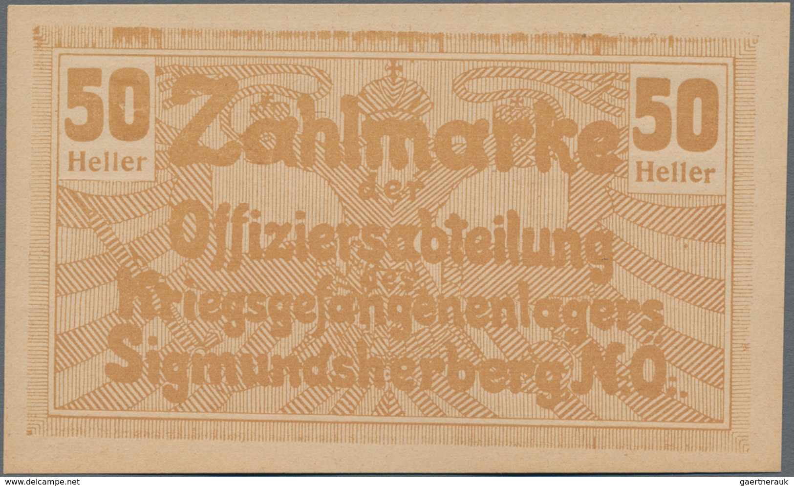 Deutschland - Konzentrations- Und Kriegsgefangenenlager: Sigmundsherberg POW Camp Money WW I, 20 Set - Autres & Non Classés