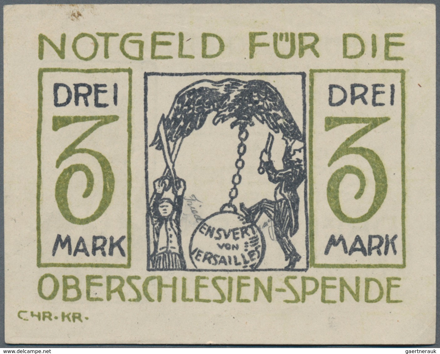 Deutschland - Notgeld - Westfalen: Hamm, Bürgerschützenverein, 3 Mark, 6./7.2.1921, Erh. II - Autres & Non Classés