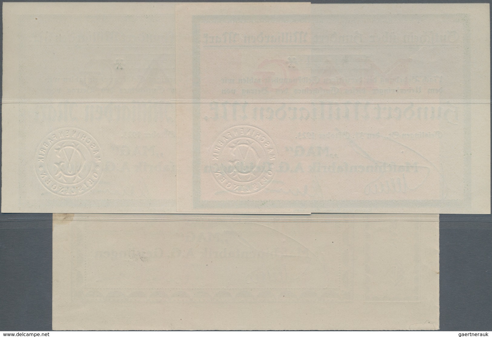 Deutschland - Notgeld - Württemberg: Geislingen, "MAG" Maschinenfabrik AG, 500 Tsd. Mark, 13.8.1923, - [11] Emissioni Locali